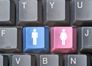 Keyboard with hot keys for man and woman