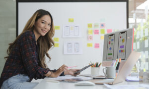 UX designer at computer reviews wireframes