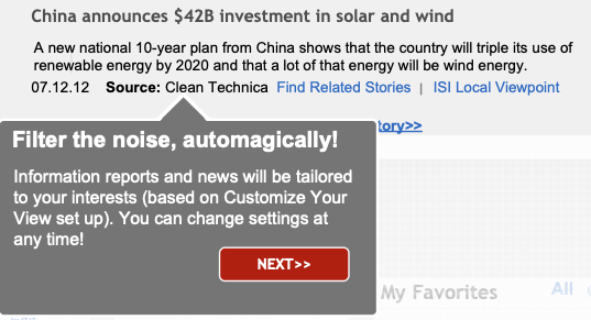 Fintech UX design from Experience Dynamics news noise filter 2