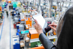 digital product (iPad app) meets service (fulfilment) in a factory setting