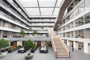 21st century library view of stairs